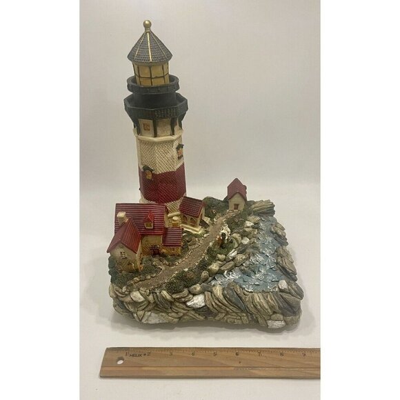 Lighthouse Reef Tabletop Decor 12” Music Box New England Keeper Harbor Cape READ - Picture 5 of 11